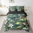 thumbnail image 2 of Feelyou 3D Wildlife Cheetah Twin Bedding Sets 7-Piece for Teens, Woodland Animal Leopard Bedding Comforter Set, Plant Botanical Reversible Sheet Sets, Lightweight Room Decor, 2 of 8
