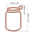 thumbnail image 2 of Uxcell Bottle Shape Alloy Open Back Bezel Pendants DIY Hollow Frame, Light Gold 30 Pack, 2 of 5
