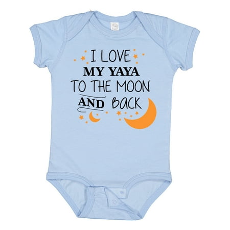 

Inktastic I Love My Yaya to the Moon and Back Boys or Girls Baby Bodysuit
