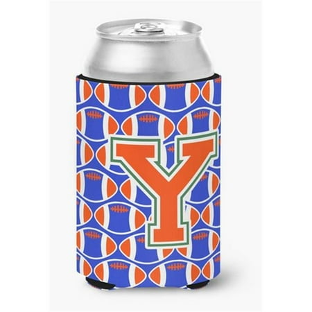 

Letter Y Football Green Blue & Orange Can or Bottle Hugger