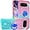 Pink Green, variant on Gradient Quicksand Case for Google Pixel 9 Pro/Pixel 9 2024 with Ring Kickstand, Bling Sparkle Colorful Liquid Glitter Cover Case for Google Pixel 9 Pro. JB-Pink Green