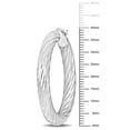 thumbnail image 2 of Everly Women's 5mm Sterling Silver Twist Design Round Large Hoop Earrings, 2 of 7