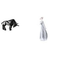 thumbnail image 1 of Figura de toro de resina moderna y dama de , escultura abstracta coleccionable para entrada, mesa, estante, escritorio de oficina, decoración, 1 of 8