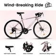 thumbnail image 3 of Ambifirner 700C Road Bike, 16-Speed Outdoor Bike Disc Brakes, Racing Bike, City Commuter Bicycle for Men Women, 3 of 8