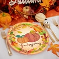 thumbnail image 4 of ​25-Count Thanksgiving Paper Plates 7 Inch - Disposable Fall Pumpkin & Leaf Pattern Tableware, Harvest Party Dining Supplies for Holiday Gatherings & Halloween Events​​ Multicolor, 4 of 6