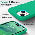 thumbnail image 3 of for iPhone 15 Phone Case, Silicone Upgraded [Military Grade Drop Protection] Protective Shockproof Phone Case for iPhone 15 Case, 6.1 inch, Emerald Green, 3 of 13