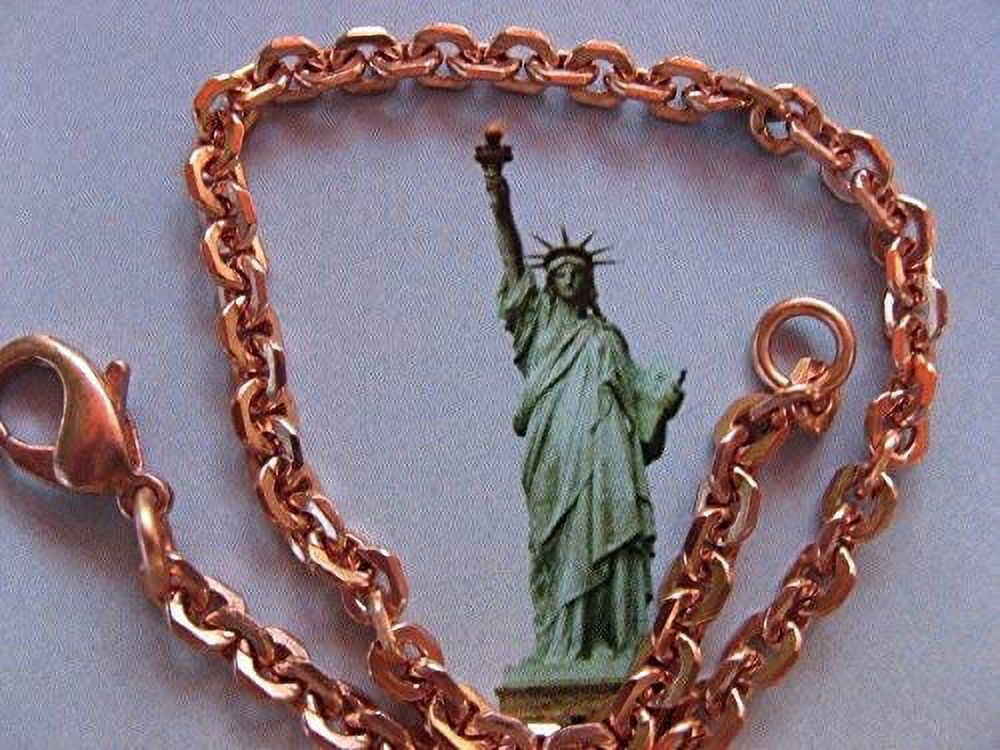 10 Inch Copper Anklet, 3/16 of an inch wide, CA627G - Made in the USA.