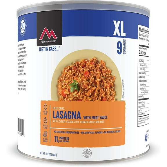 Mountain House Lasagna with Meat Sauce Freeze Dried Survival & Emergency Food #10 Can - Pack of 1