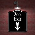 thumbnail image 2 of Zoo Exit Down Arrow BLACK Aluminum Composite Sign, 8.5"x10", 2 of 9