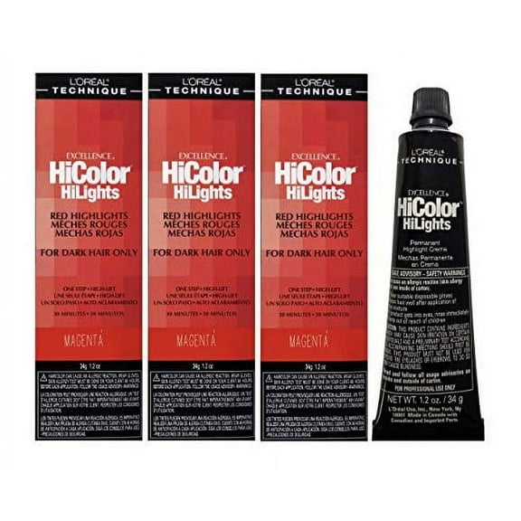 Loreal Excellence Hicolor Hilights Magenta 1.2 Ounce (3 Pack)