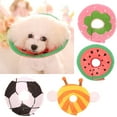 thumbnail image 1 of Flmtop Animaux de Compagnie Collier Dessin Animé Impression Design Anti-Léchage Coton Anti-Morsure Cercle de Protection pour Chaton Grande Fraise, 1 of 9