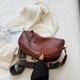 thumbnail image 1 of Bolsa de hombro para mujer a la moda, cruzados de cuero PU de color puro (café) Likrtyny Para Estrenar, 1 of 9