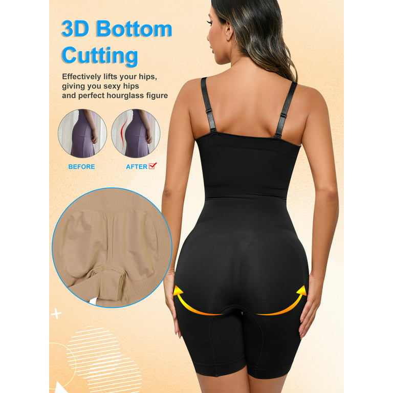 Strapless Shapewear Bodysuit Tummy Control Full Body Shaper Seamless Butt  Lifter Thigh Slimmer for Under Dress