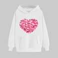 thumbnail image 2 of Goodeals Saving,Petal Heart Printed Hoodies for Women Valentine's Day Sweatshirts Oversized Love Heart Shirt Pullover Shirts for Her(White,S), 2 of 5