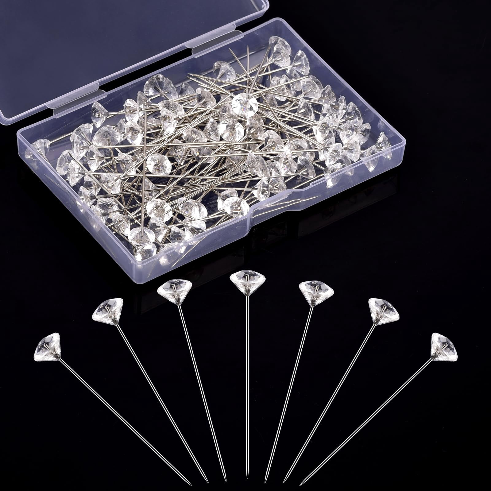 Bouquet Pins, ARRITZ 100pcs Sewing Corsage Pins 2inch for Wedding Bridal Hair Accessories Jewelry Decoration DIY Craft Sewing Quilting C33