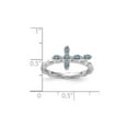 thumbnail image 2 of 1/8 Carat (Ctw) Blue Topaz Cross Ring in Sterling Silver, 2 of 4