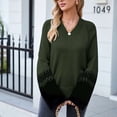 thumbnail image 1 of Puntoco Suéter Moda Mujer Casual Punto Contraste Panel V-Cuello Suéter Navidad Liquidación Puntoco Puntoco-2468, 1 of 8