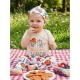 thumbnail image 4 of BemeyourBBs Newborn Baby Boys My First Basketball Season Outfit Infant Boys Summer Clothes Letters Print Short Sleeve Romper Basketball Pants Set Hat, 4 of 9