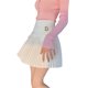 thumbnail image 5 of VISgogo Ladies Short Plisado Busto Falda, Verano Otoño Niñas Estilo Ocio Color Sólido Metal Decoración Cintura Alta Media Falda VISgogo moda, 5 of 8