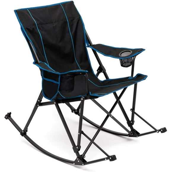 Sunnyfeel Camping Rocking Chair with Cup Holder, Storage Pocket, for Beach/Lawn/Outdoor/Travel