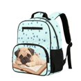thumbnail image 2 of Aplkyhs Pug Dog Backpack for Teens 12-18 13.5 Inch Durable School Bag Water Repellent Bookbag for High School Daily Use, 2 of 7