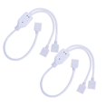thumbnail image 2 of 2pcs 1 To 2 Ports Female Connection Cable 4 Pin Splitter Led Rgb Strip Light Connector 11.8 In/30cm Length For 4 Pin Smd 5050 3528 Led Rgb Light Strip, 2 of 2