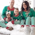 thumbnail image 1 of Family Matching Outfit Christmas Elf Sleepwear Long Sleeve Pajamas Set, 1 of 3