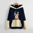 thumbnail image 1 of Pntutb Mujer Moda Casual Navidad Impreso Blusa de manga larga Bolsillo Pullover tops Sudaderas con capucha Pntutb Pntutb-7378, 1 of 6
