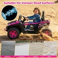 thumbnail image 4 of OLAKIDS 24V 2 Seater Ride on Car UTV with Extra Large Seat, Remote Control, Shock Absorbers, Lights, Bluetooth, Storage for Kids Ages 3-8, 4 of 8