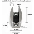 thumbnail image 1 of Guía de piso para puerta de vidrio corrediza Guía de rodillo de piso Guía de rodillo Sistema de puerta corrediza Accesorios para puertas de vidrio corredizas Sin marco Acero inoxidable 304 2 piezas, 1 of 2