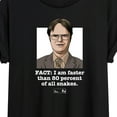 thumbnail image 3 of The Office - Dwight Fact Faster Than 80 Percent All Snakes - Juniors Ideal Flowy Muscle T-Shirt, 3 of 5