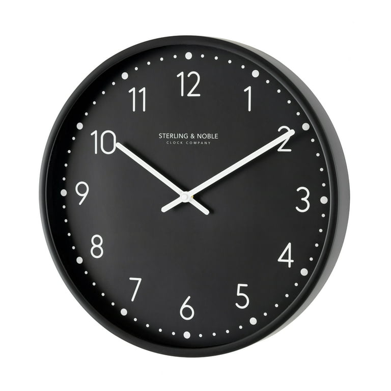 Mainstays Black Round Indoor Analog Wall Clock