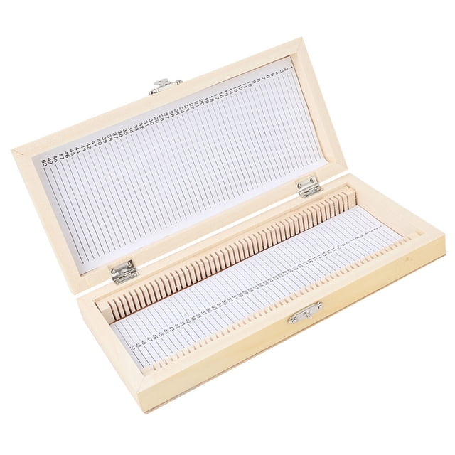 Microscope Slide Box,50PCS Biology Glass Prepared Biology Slide Storage Box Biological Prepared Slide Case Sleek Aesthetic