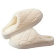 thumbnail image 3 of Fuzzy Slippers For Women Cozy Slippers Fuzzy Shoes Winter Comfort Soft Warm On Flat Heel Home Footwear Casual Daily Wear Warm Cozy Winter House Slippers Bedroom Indoor House Shoes, 3 of 5