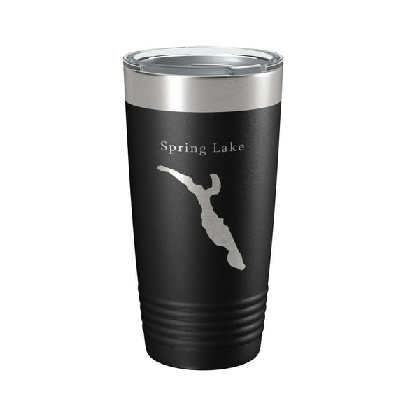 Spring Lake Divine Park Map Tumbler Travel Mug Insulated Laser Engraved Coffee Cup New Jersey 20 oz Black