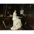 thumbnail image 2 of Stanisław Lentz 14x12 Black Ornate Wood Framed Double Matted Museum Art Print Titled: At the Piano (1882-1886), 2 of 5