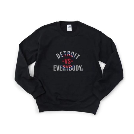 Detroit Vs Everybody Map Hoodie Michigan City Pride Urban Streetwear Rap SweatShirt Unisex, up to 5XL