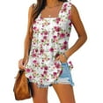 thumbnail image 1 of Puntoco Camisetas básicas sin mangas para mujer Camiseta sin mangas estampada para mujer Top suelto, 1 of 5