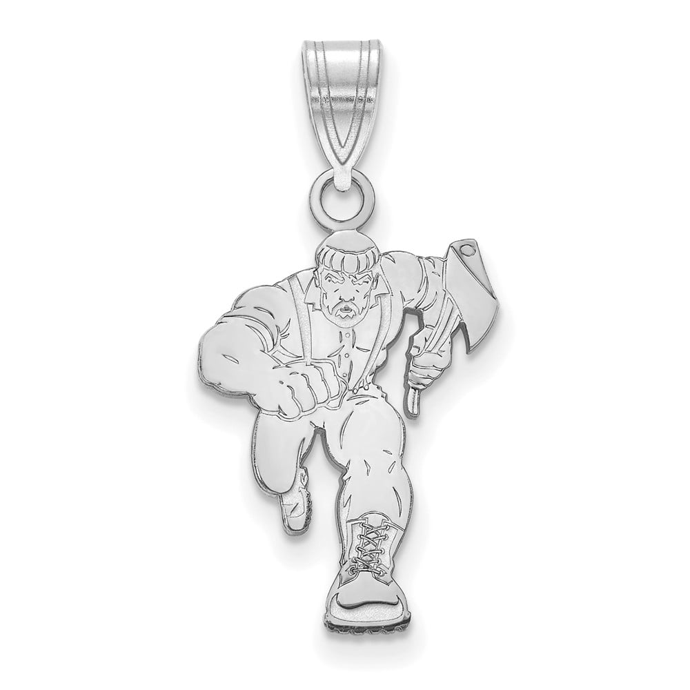 White Sterling Silver Charm Pendant Arizona NCAA State University 25 mm 18 White Sterling Silver Charm Pendant Arizona NCAA State University 25 mm 18