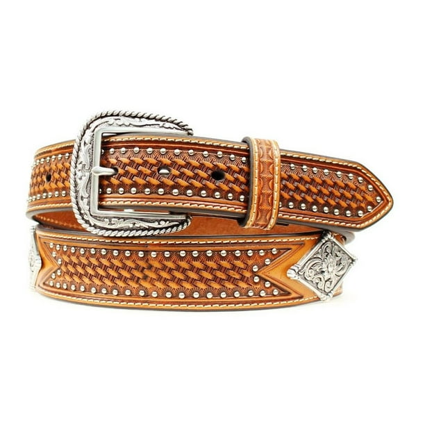 Ariat Ariat Western Belt Mens Diamond Concho Studs Tan A1013608