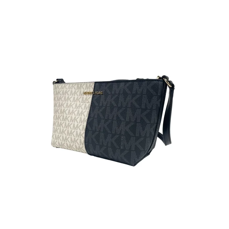 Michael Kors Jet Set Small Crossbody, Two-Tone Black White, PVC