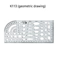 thumbnail image 2 of Transparent Ruler Scale Portable Rulers Multi-functional Measuring Tool Template Drafting Circle Supply for Carpenter School Type 3, 2 of 7