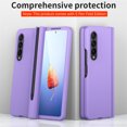thumbnail image 7 of ELEHOLD for Samsung Galaxy Z Fold 4 Slim Rugged Case with Pen Slot Hinge Protection Screen Protector Shockproof Anti-Fingerprint Lightweight Protective Case,Purple, 7 of 7