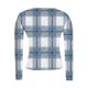 thumbnail image 4 of RKSTN Crewneck Shirts for Women Oversized Plaid Print Slim Ribbed Knitted Long Sleeve T Shirts Top Womens Casual Plus Size Round Neck Checkered Printed Stretch Loose Comfy Tee Fall Spring Clothes, 4 of 7