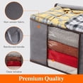 thumbnail image 3 of Lifewit Lot de 4 Sacs de Rangement pour Vêtements, Couvertures, Couettes, 60L, Gris, 3 of 5