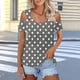 thumbnail image 1 of mfyjkho Tops De Gimnasio Para Mujer, Camiseta Holgada De Manga Corta Con Cuello En V Y Estampado Sin Posicionamiento Para Mujer Tops De Gimnasio Para Mujer S, 1 of 6