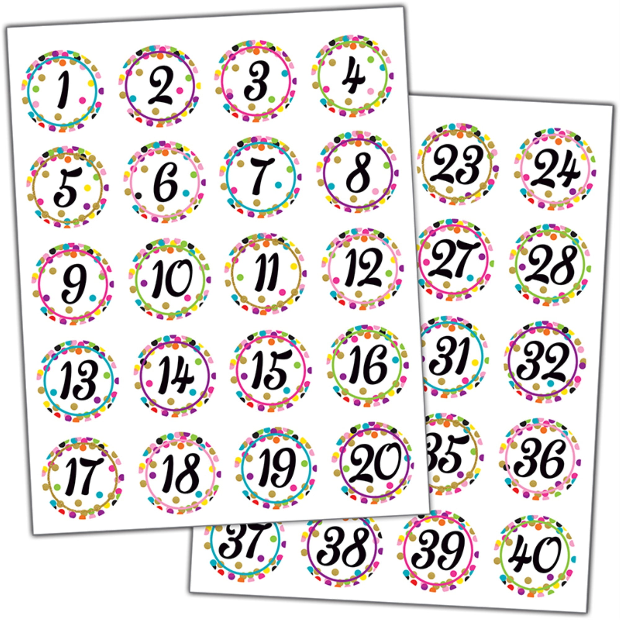 SELF ADHESIVE NUMBERS stickers graphics 30 OR 40mm 1-40 vinyl set 