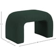 thumbnail image 6 of Meridian Furniture Niagara Green Boucle Fabric Bench, 6 of 7