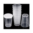 thumbnail image 2 of Gerich 20 Pcs 50ml Plastic Medicine Measuring Cups with White Lids Cap Container, Transparent Measuring Cup Tool, Mixing Cups, Laboratory and Cooking and Painting Accessories, 2 of 13