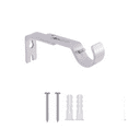 thumbnail image 1 of Less Than 5 Rack Adjustable Curtain Rod Brackets Wall Mounted Metal Single Rod Holder Black, 1 of 7